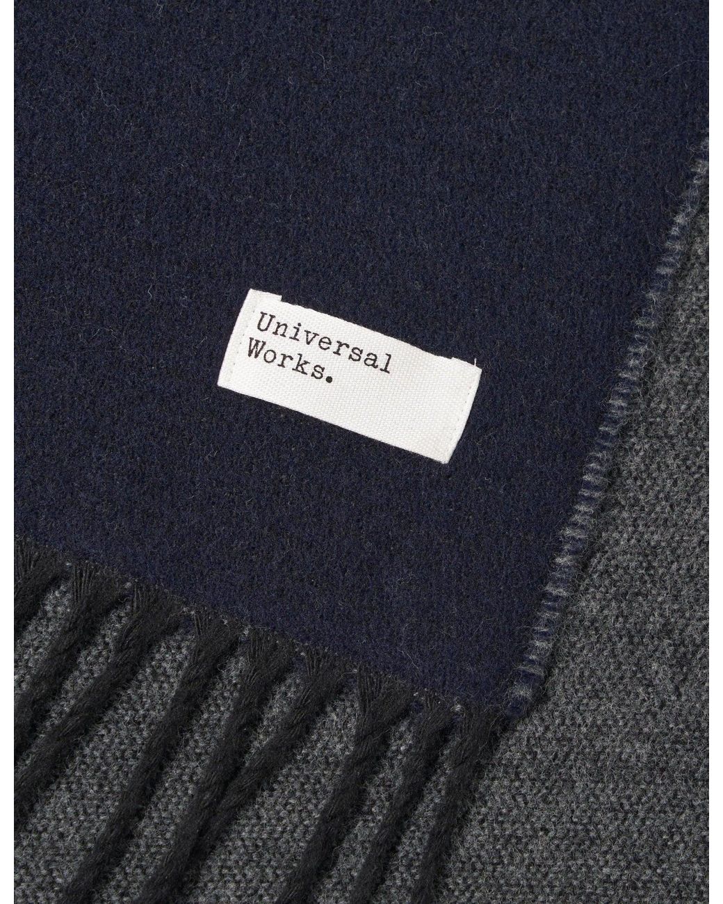 Universal Works Blue Double Sided Scarf for men