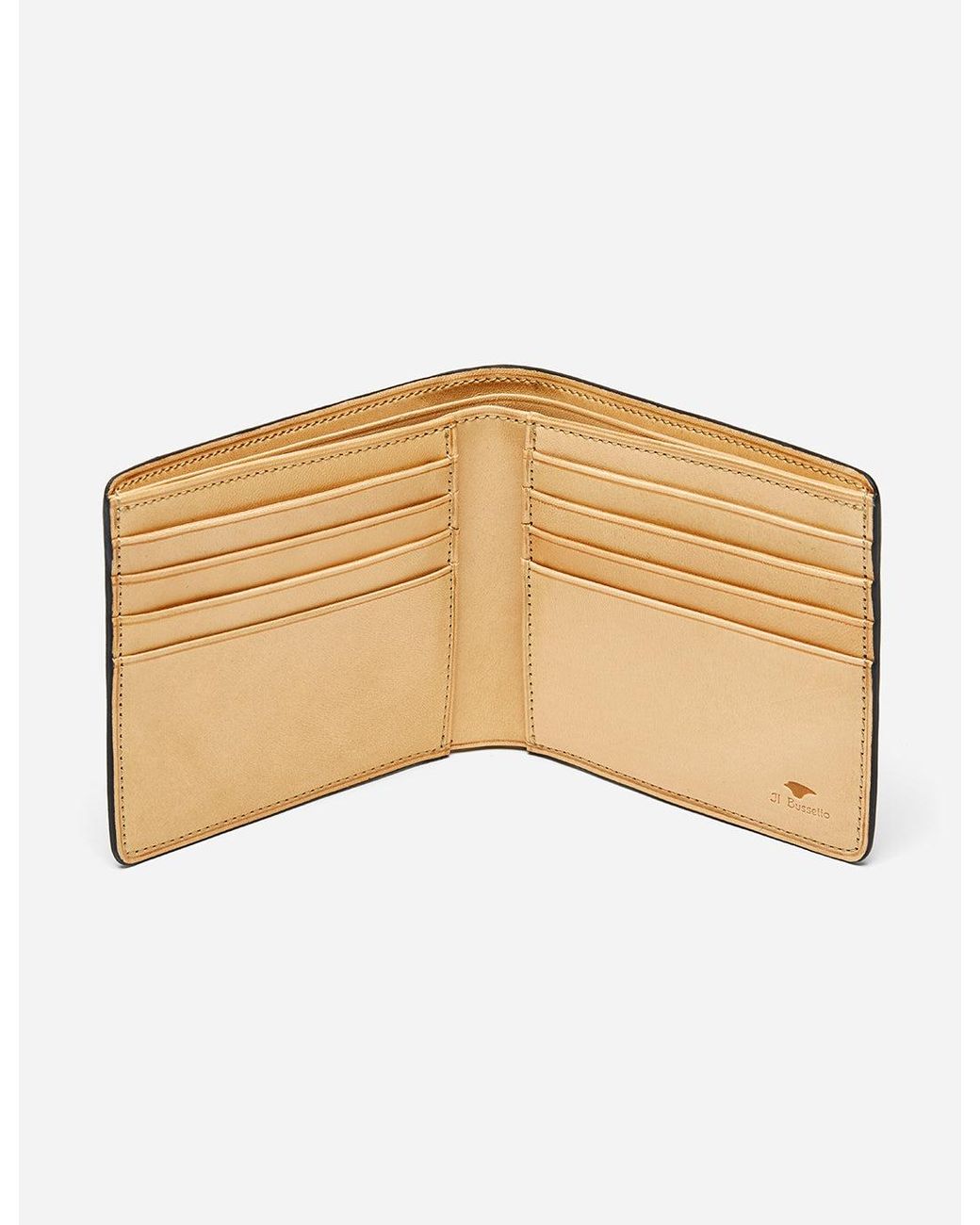 Il Bussetto Blue Bi-Fold Wallet (Leather) for men