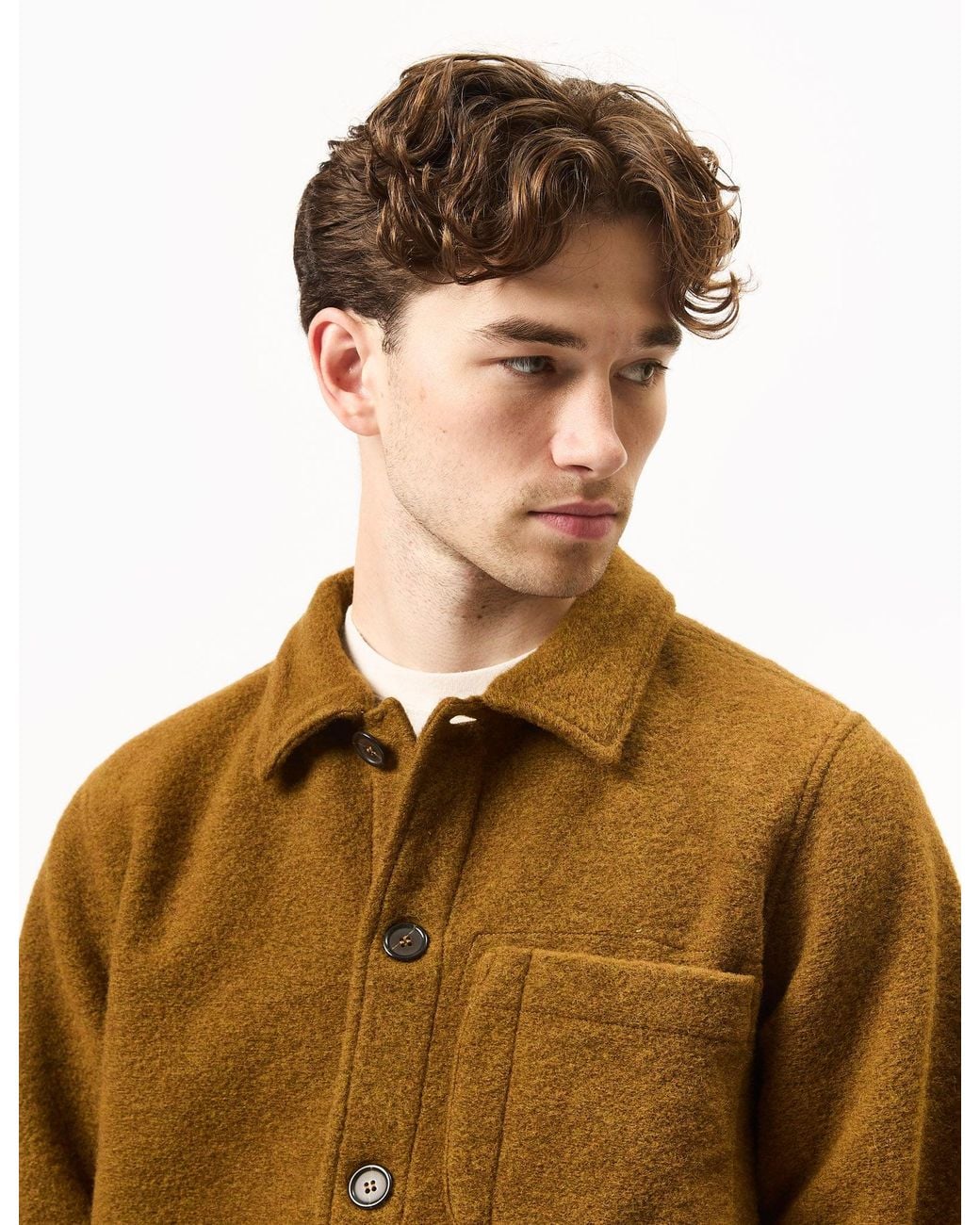 Universal Works Natural Field Jacket (Wool Fleece) for men