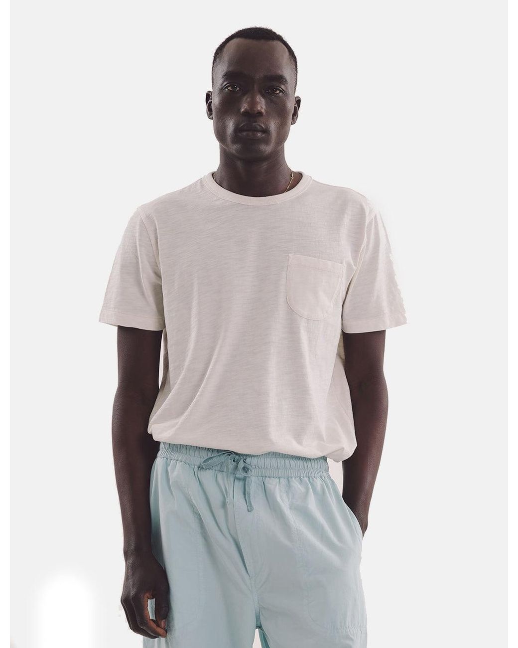 YMC White Wild Ones Pocket T-Shirt for men