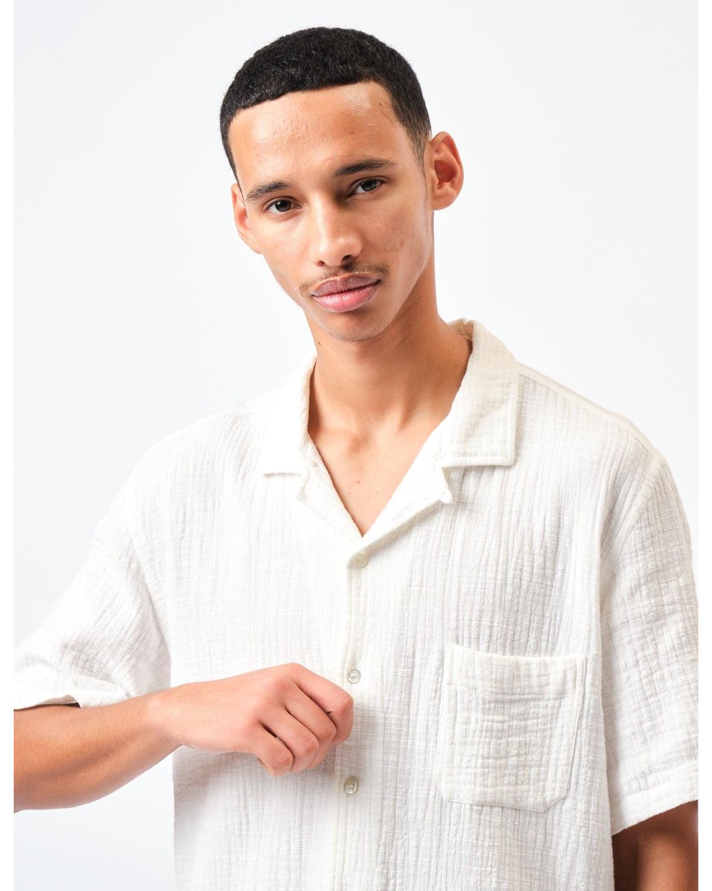 Laz Paz White La Paz Vitória Caribean-Style Shirt for men