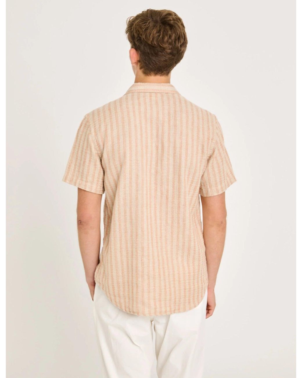 Laz Paz Natural La Paz Silveira Panama Stripe Shirt for men
