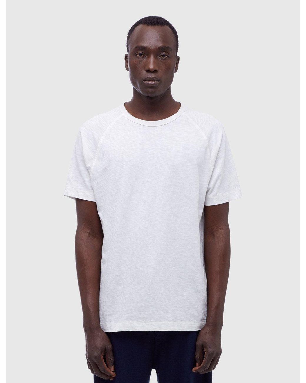 YMC White Television Slub Jersey T-Shirt for men