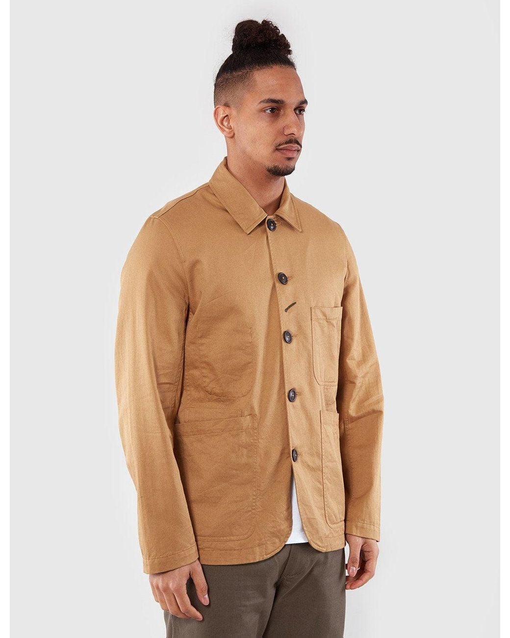 Universal Works Natural Bakers Jacket for men