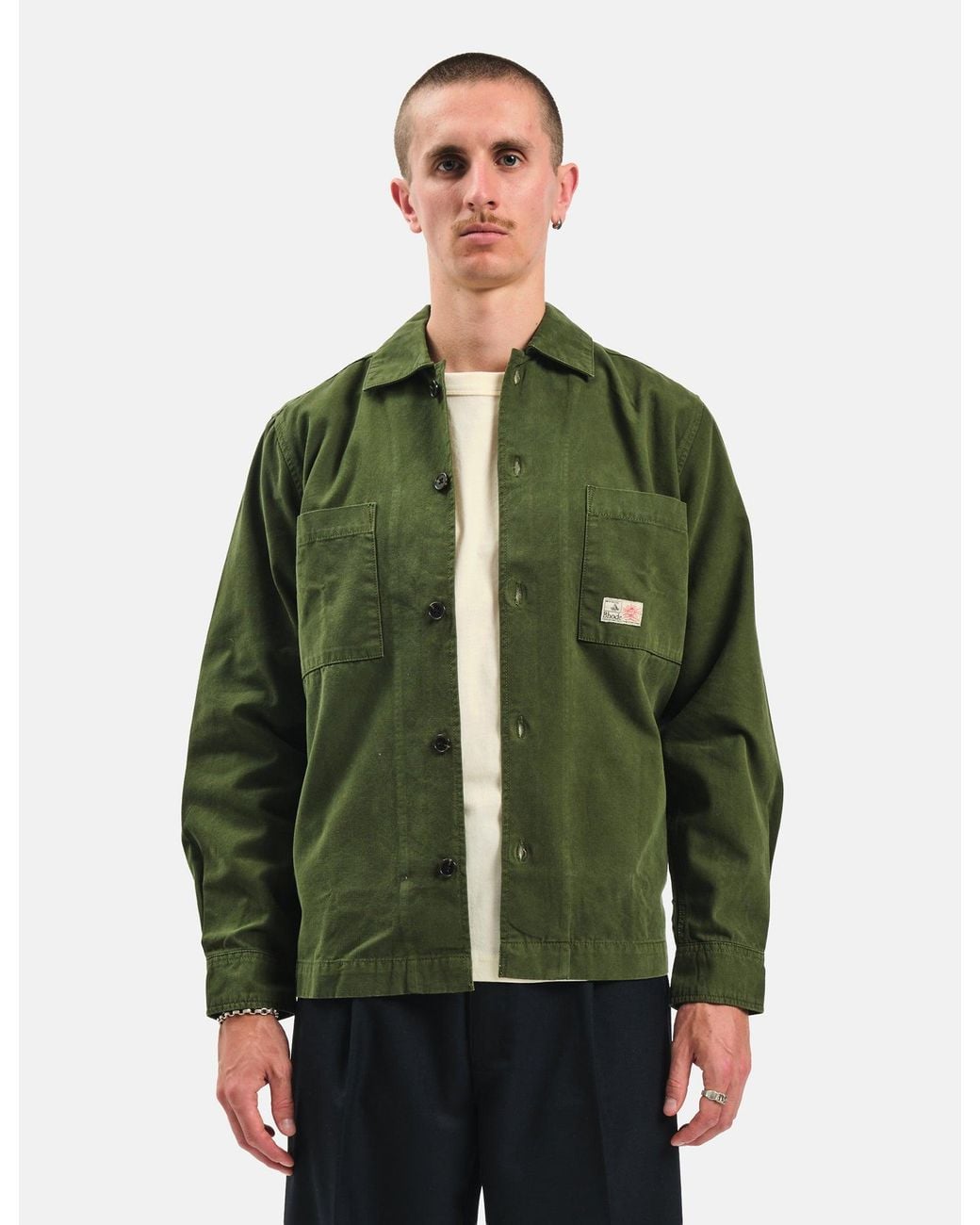 BHODE Green Hunting Overshirt (Twill) for men