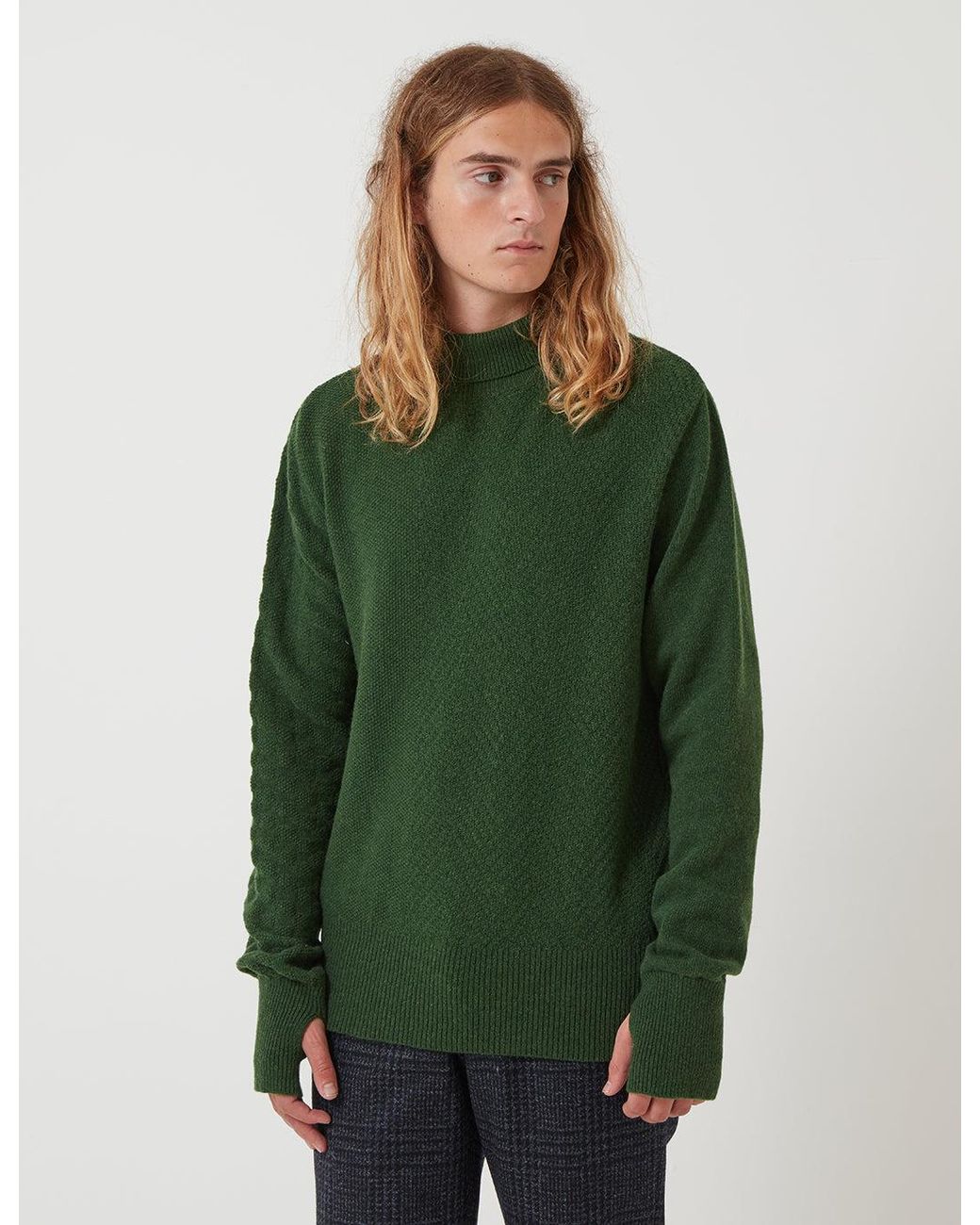 Oliver Spencer Green Talbot Roll Neck for men