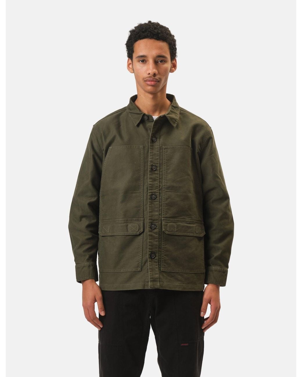 Barbour Green Newbirch Cotton Sateen Overshirt for men