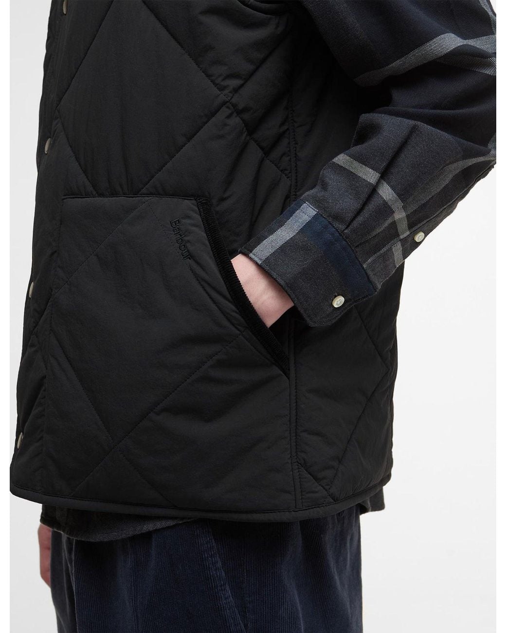 Barbour Black Modified Liddesdale Quilted Gilet for men