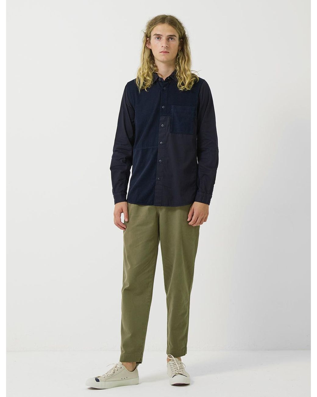 Folk Green Folk The Assembly Pleated Trousers (Loose Fit Cropped) for men