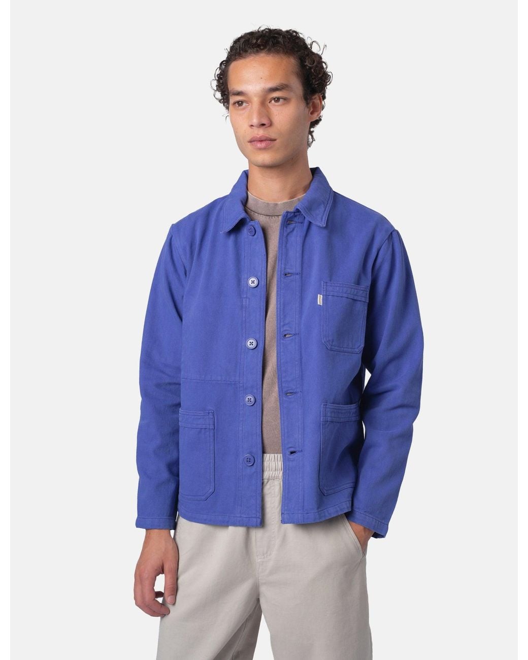 BHODE Blue French Chore Jacket Mkii for men