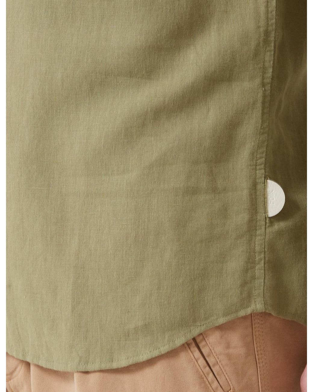 Folk Green Folk Stitch Pocket Shirt for men