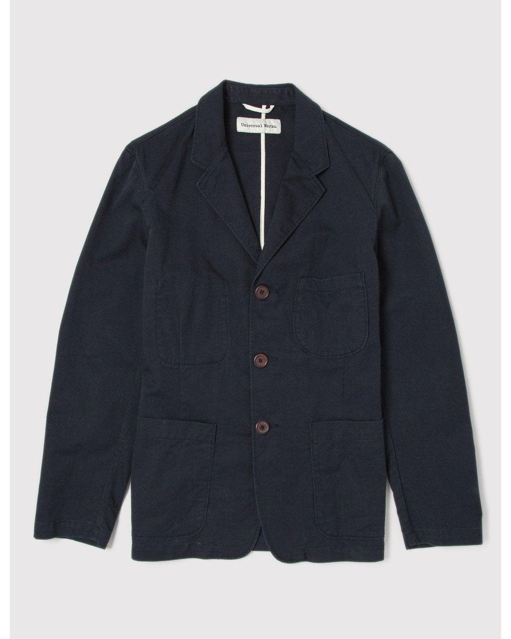 Universal Works Blue Twill Suit Jacket for men