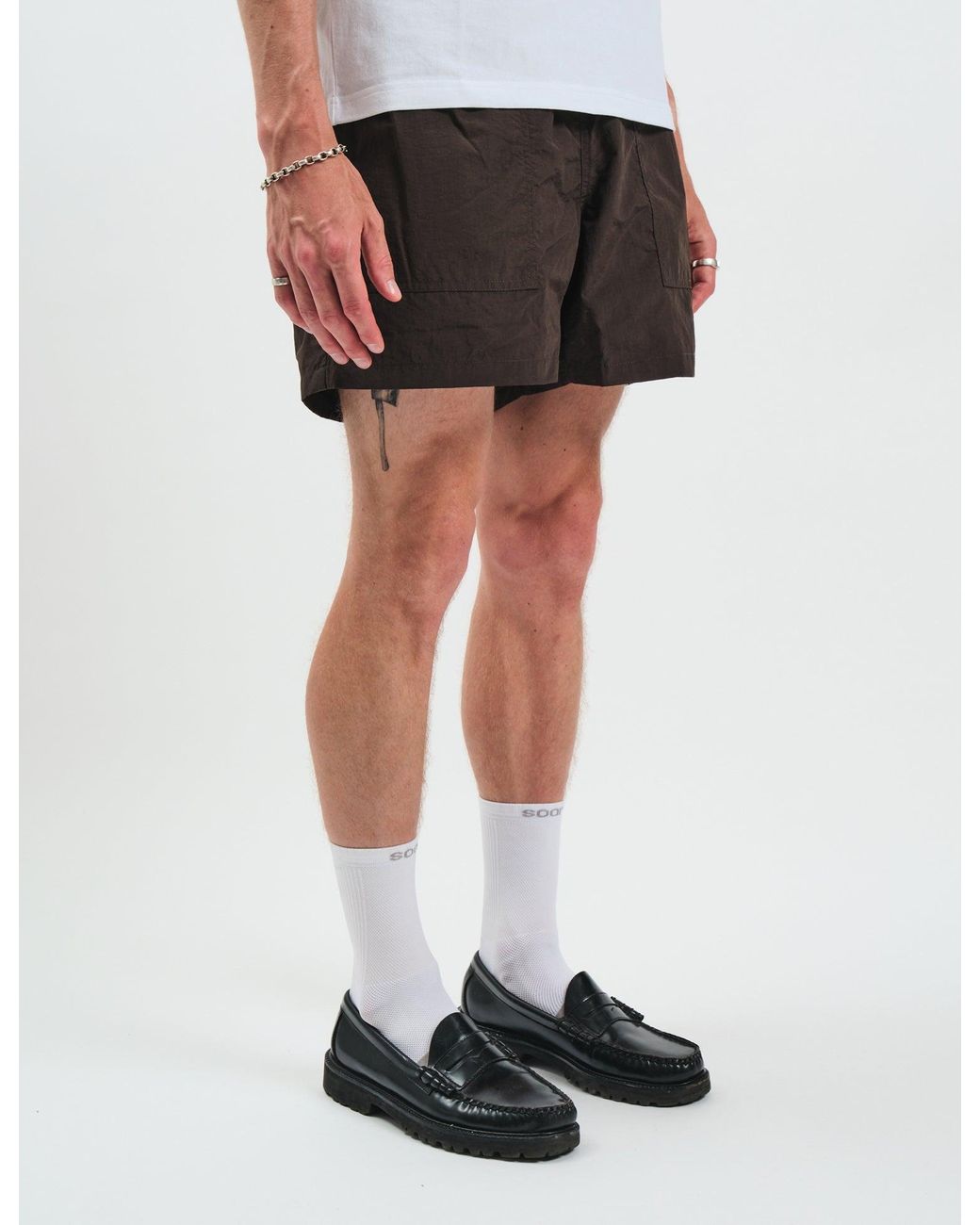 Larriet Black X Article Exclusive Rec Shorts (Nylon Taffeta for men