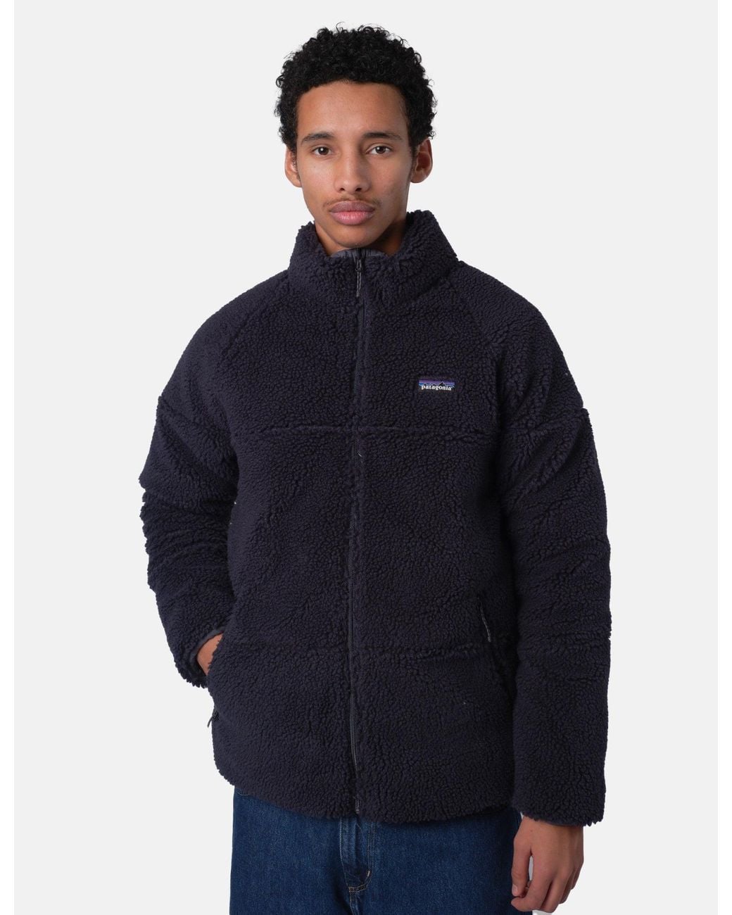 Patagonia Blue Reversible Silent Down Jacket for men