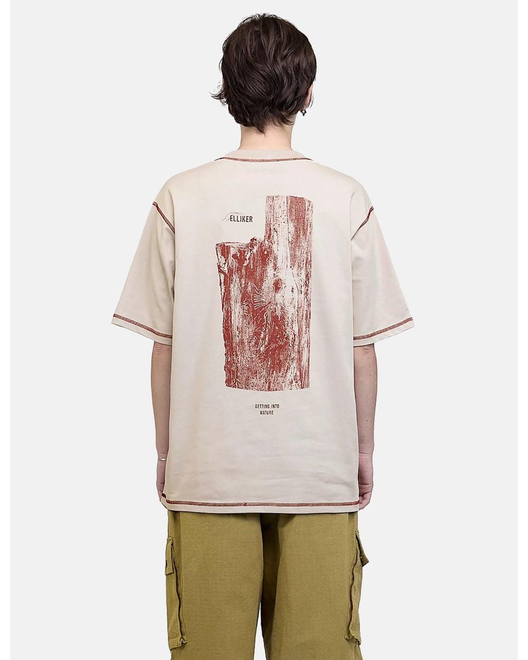Elliker Natural Rill Bark Beetle Short Sleeve T-Shirt for men