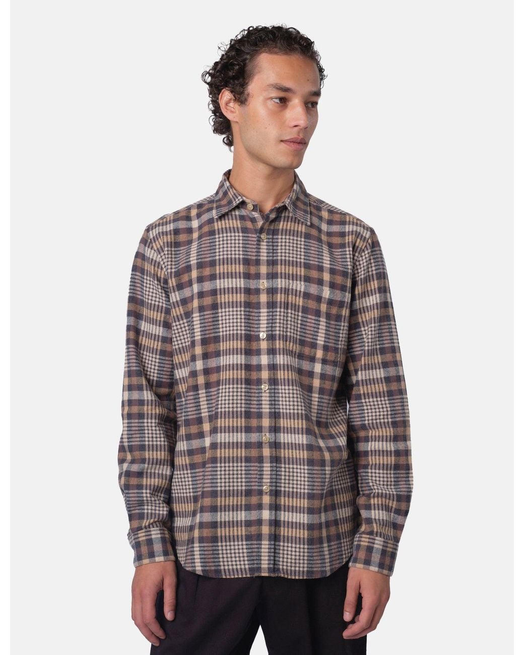 Portuguese Flannel Gray Manta Shirt for men
