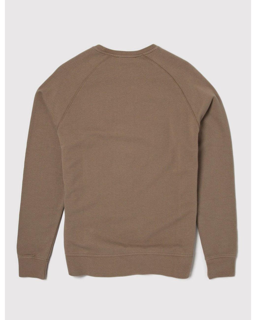 YMC Brown Loopback Raglan Sweatshirt for men