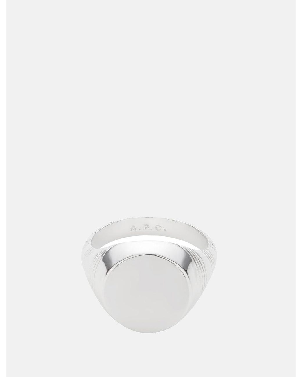 A.P.C. White Signet Ring for men