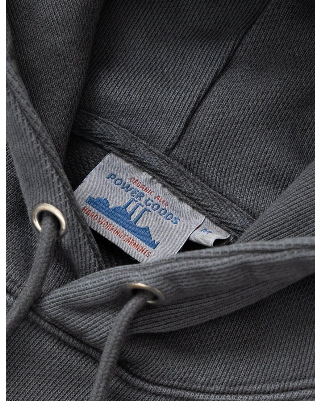 Power Goods Gray Loopback Hoodie for men