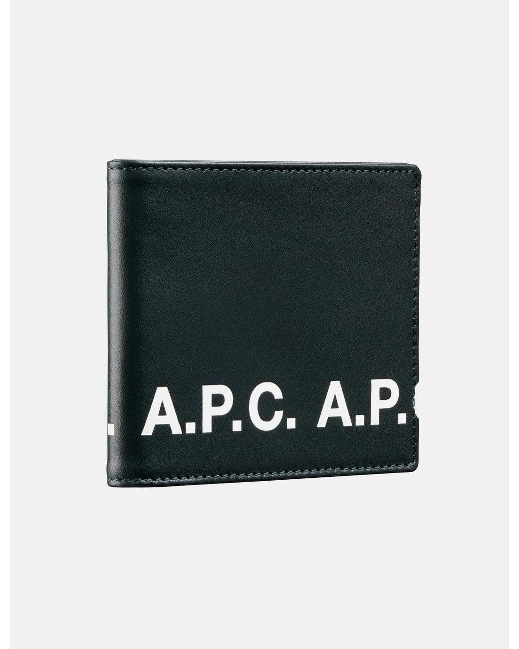 A.P.C. Black Aly Logo Wallet for men