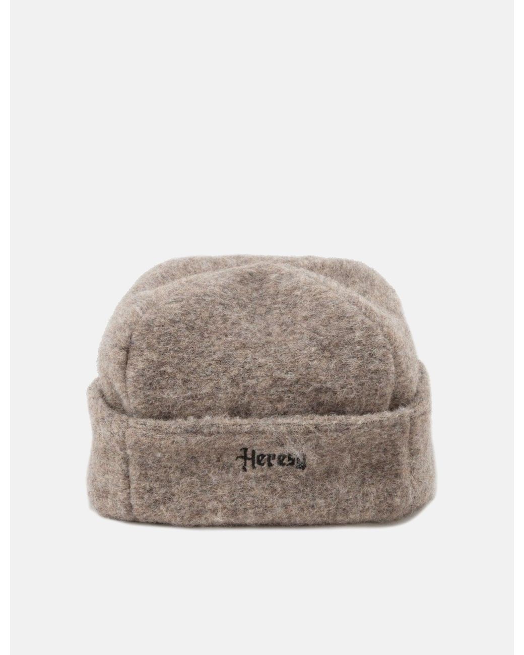 Heresy Gray Square Beanie Hat for men