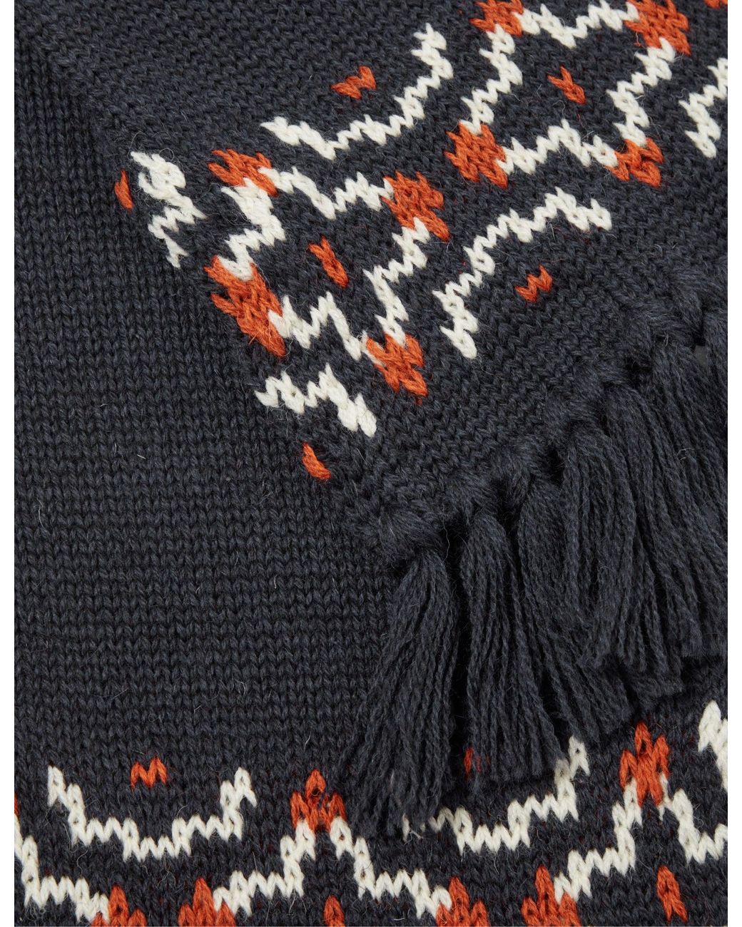 Universal Works Blue Wool Scarf (British Wool) for men