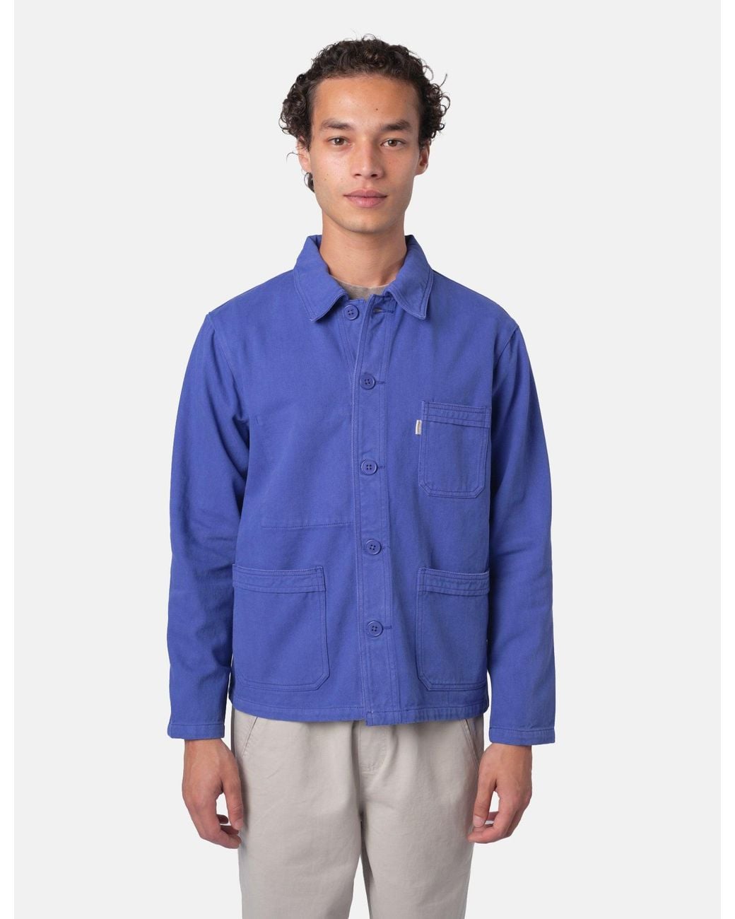 BHODE Blue French Chore Jacket Mkii for men