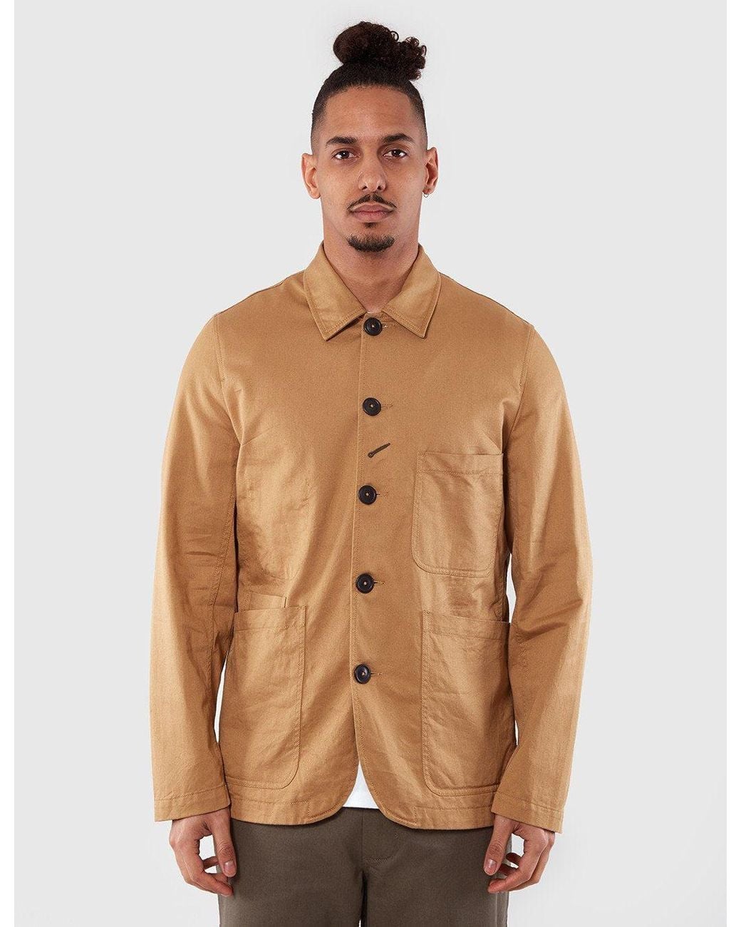 Universal Works Natural Bakers Jacket for men