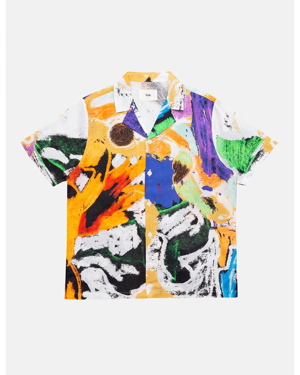 Folk Blue Folk X Alfie Kungu Soft Collar Shirt (Flare Print) for men