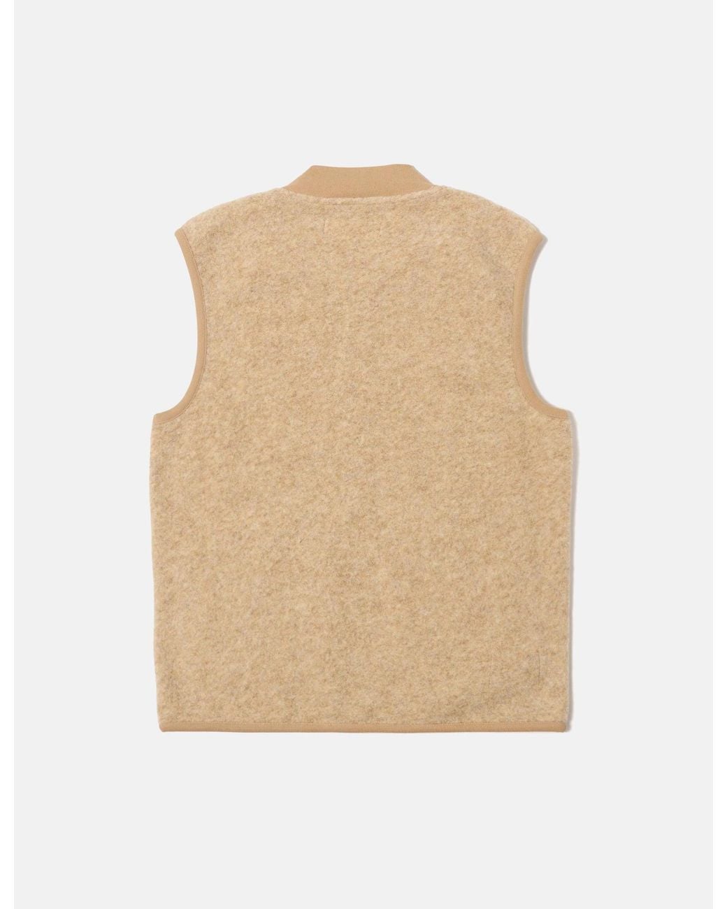 Universal Works Natural Zip Waistcoat (Wool Fleece) for men