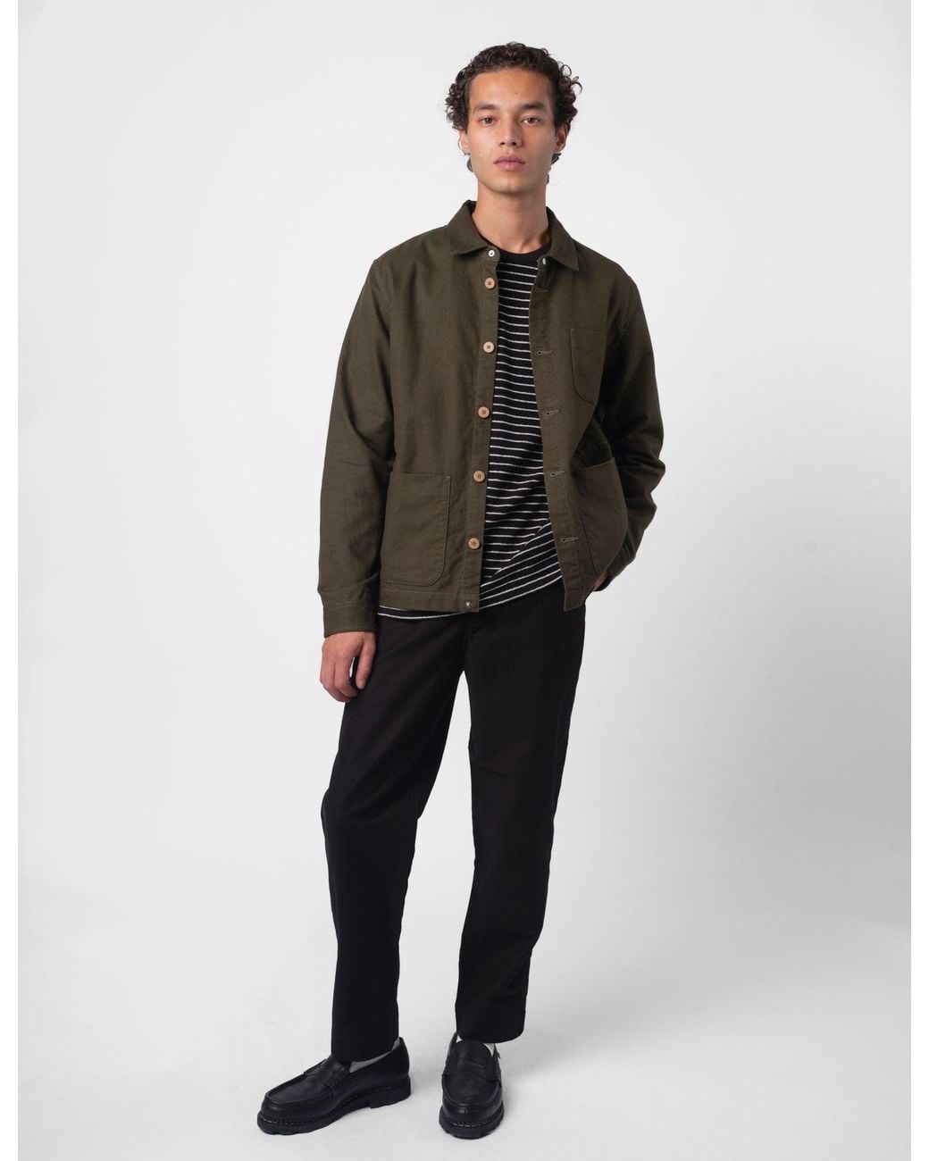 Folk Green Assembly Moleskin Jacket for men