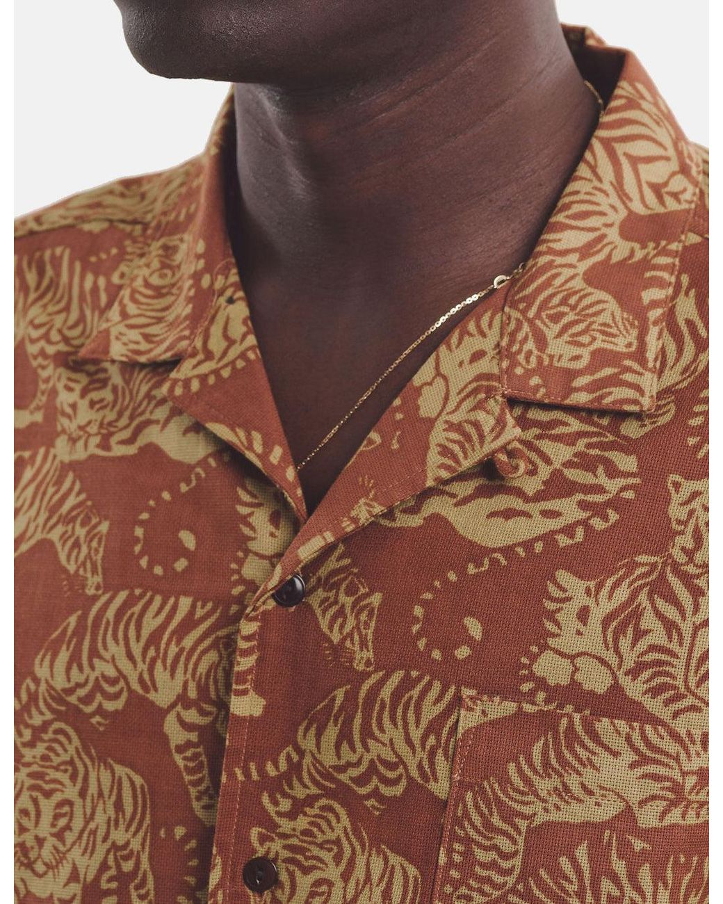 YMC Brown Tiger Malick Shirt for men