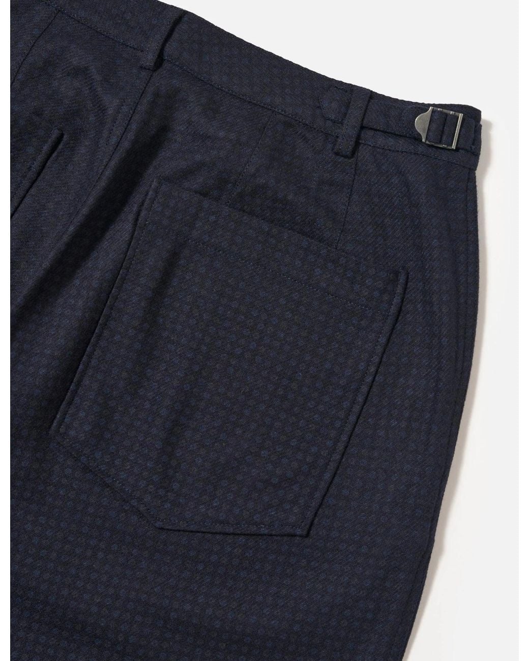 Universal Works Blue Dutch Pant (Dot Print) for men