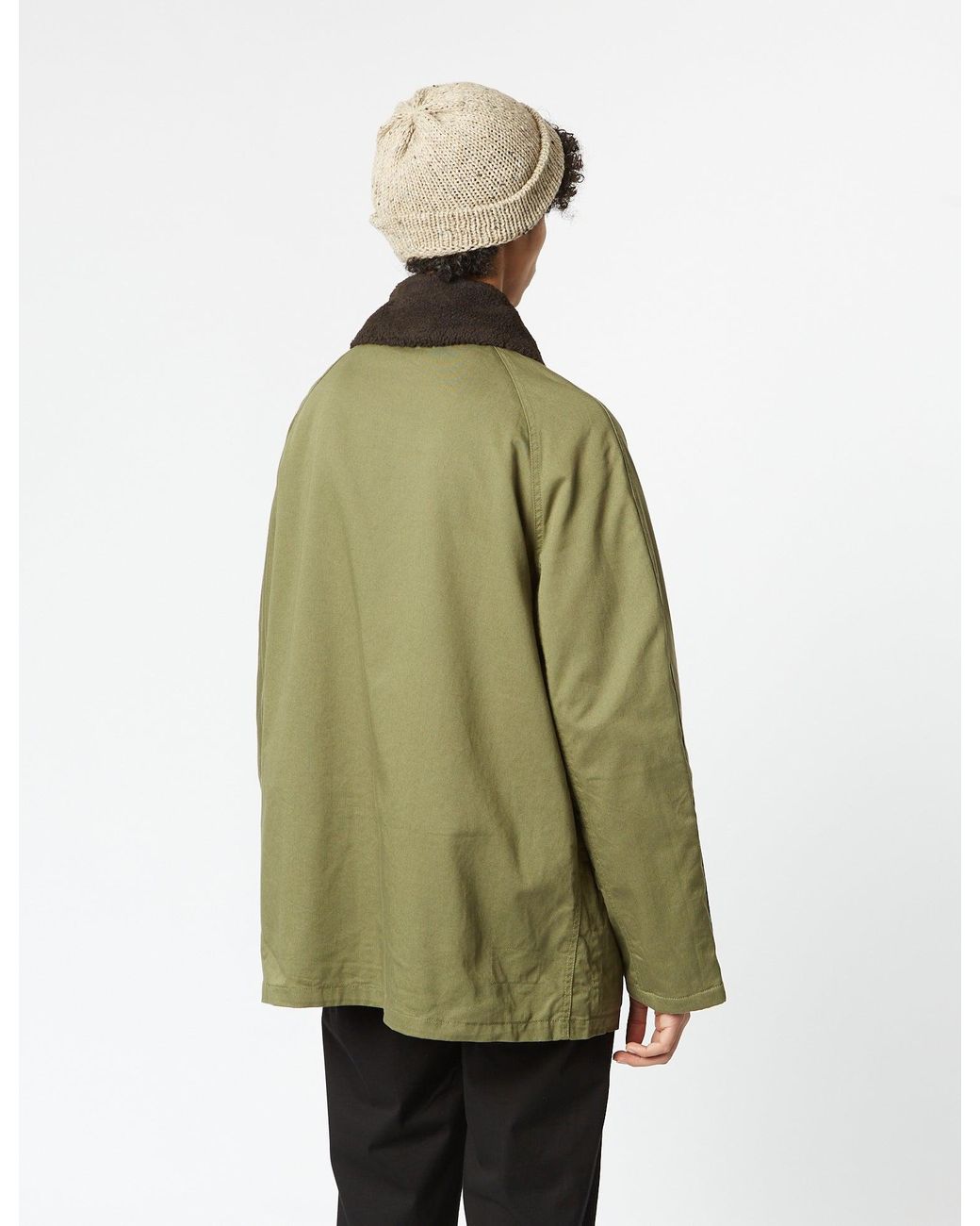 Universal Works Green Reversible Mackinaw Jacket for men