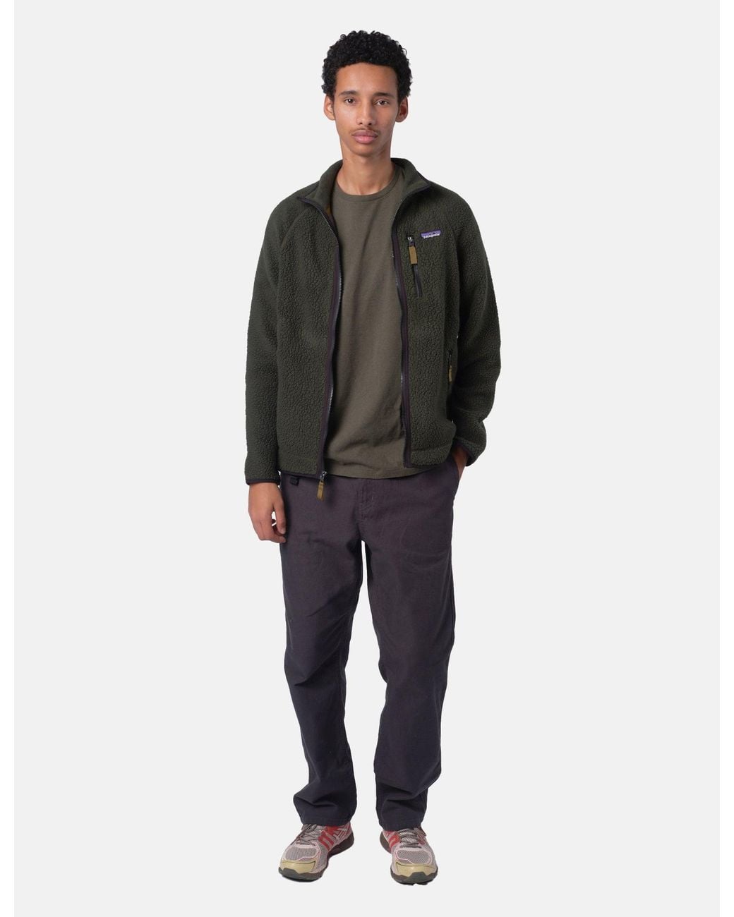 Patagonia Gray Retro Pile Fleece Jacket for men
