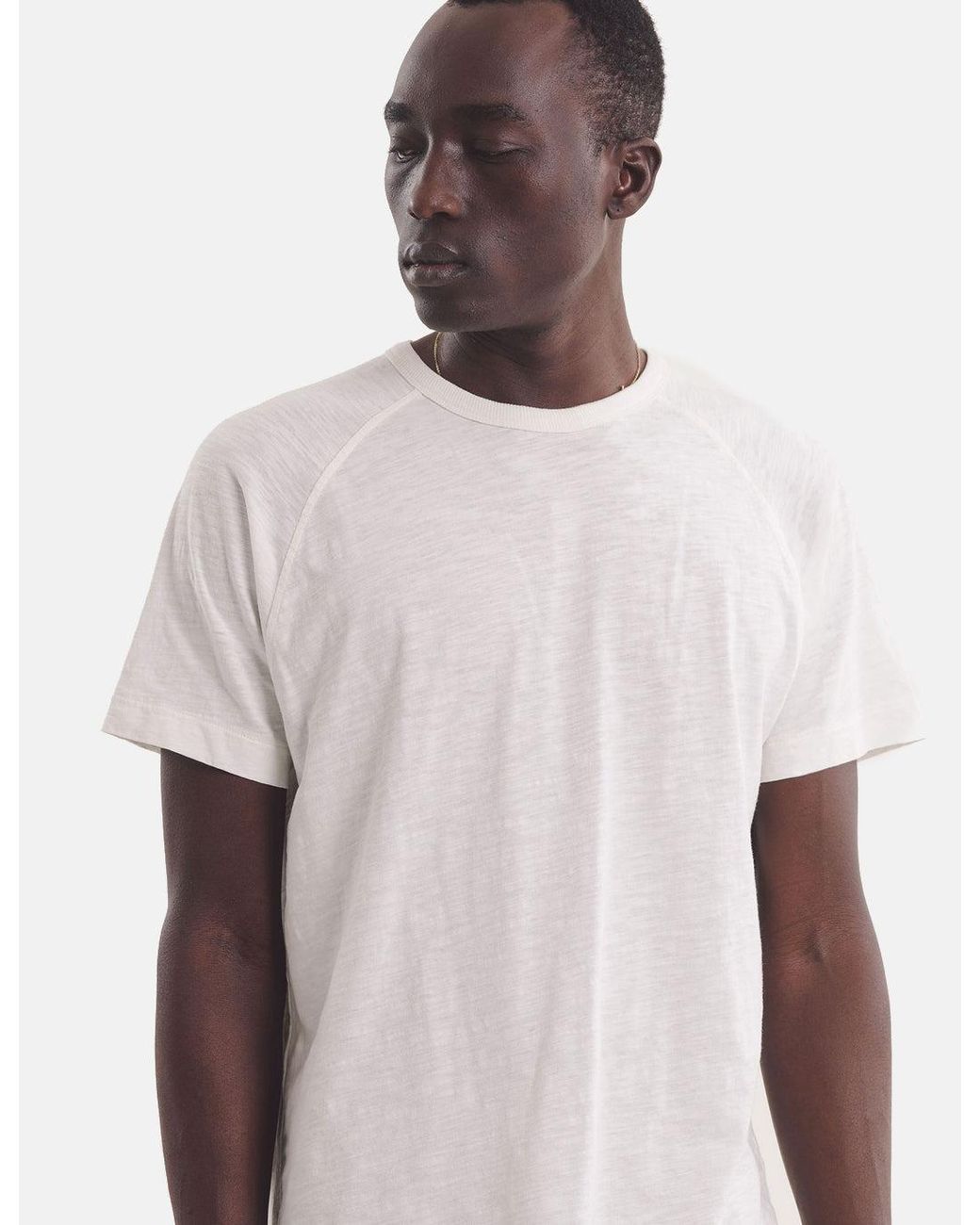 YMC White Television Raglan T-Shirt for men