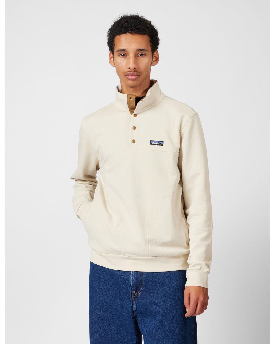 Patagonia White Daily Snap- Pullover Fleece for men