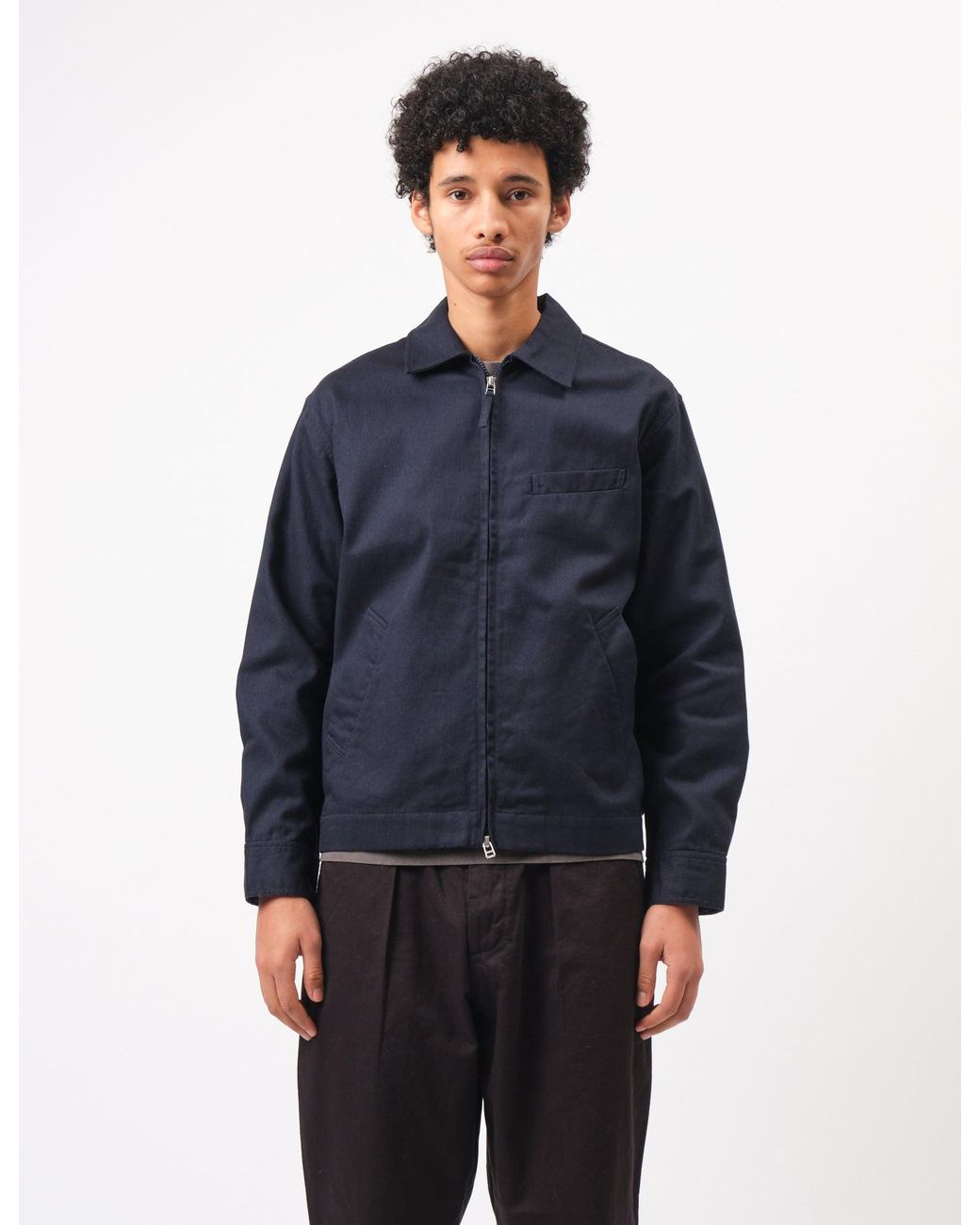Universal Works Blue Windcheater Jacket (Twill) for men