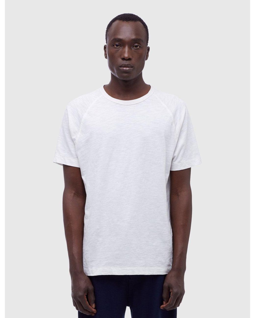 YMC White Television Raglan T-Shirt for men