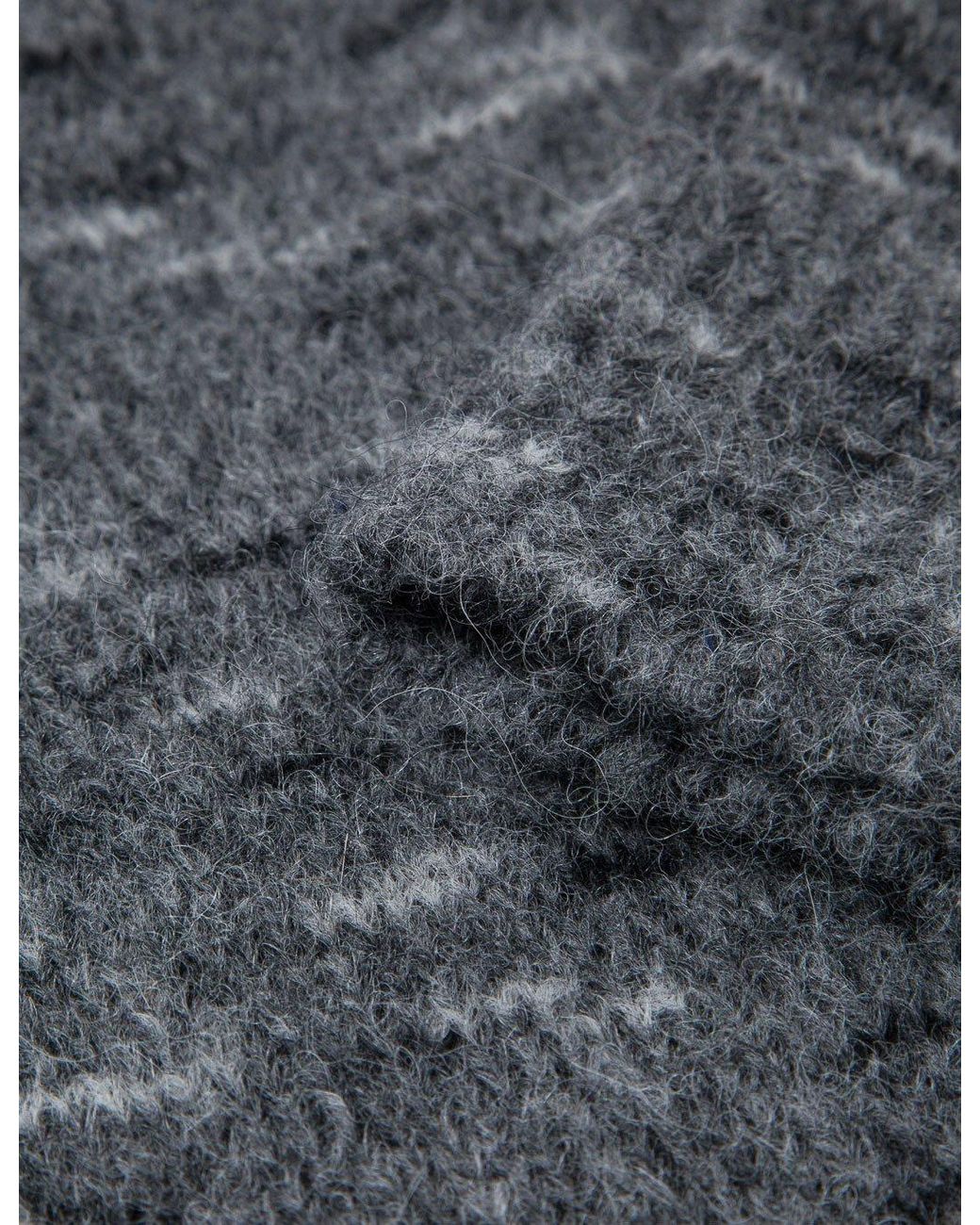 Our Legacy Gray Regular Round Neck Knit Spotted Sweatshirt for men