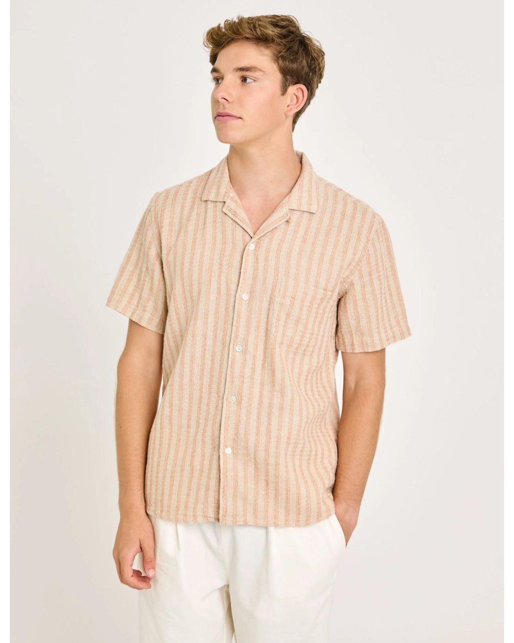 Laz Paz Natural La Paz Silveira Panama Stripe Shirt for men