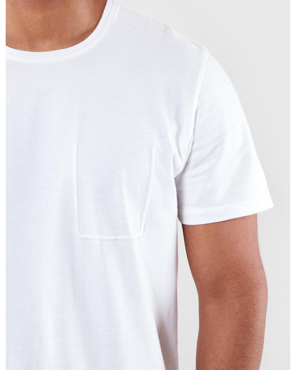 Folk White Folk Deboss Pocket T-Shirt for men