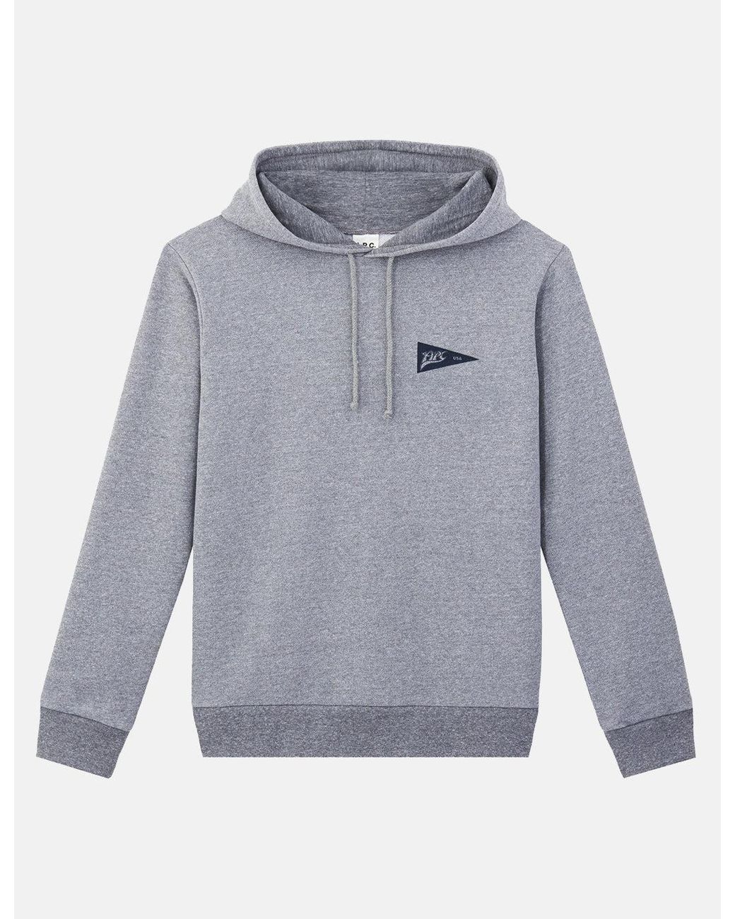 A.P.C. Gray Bernard Hooded Sweatshirt for men