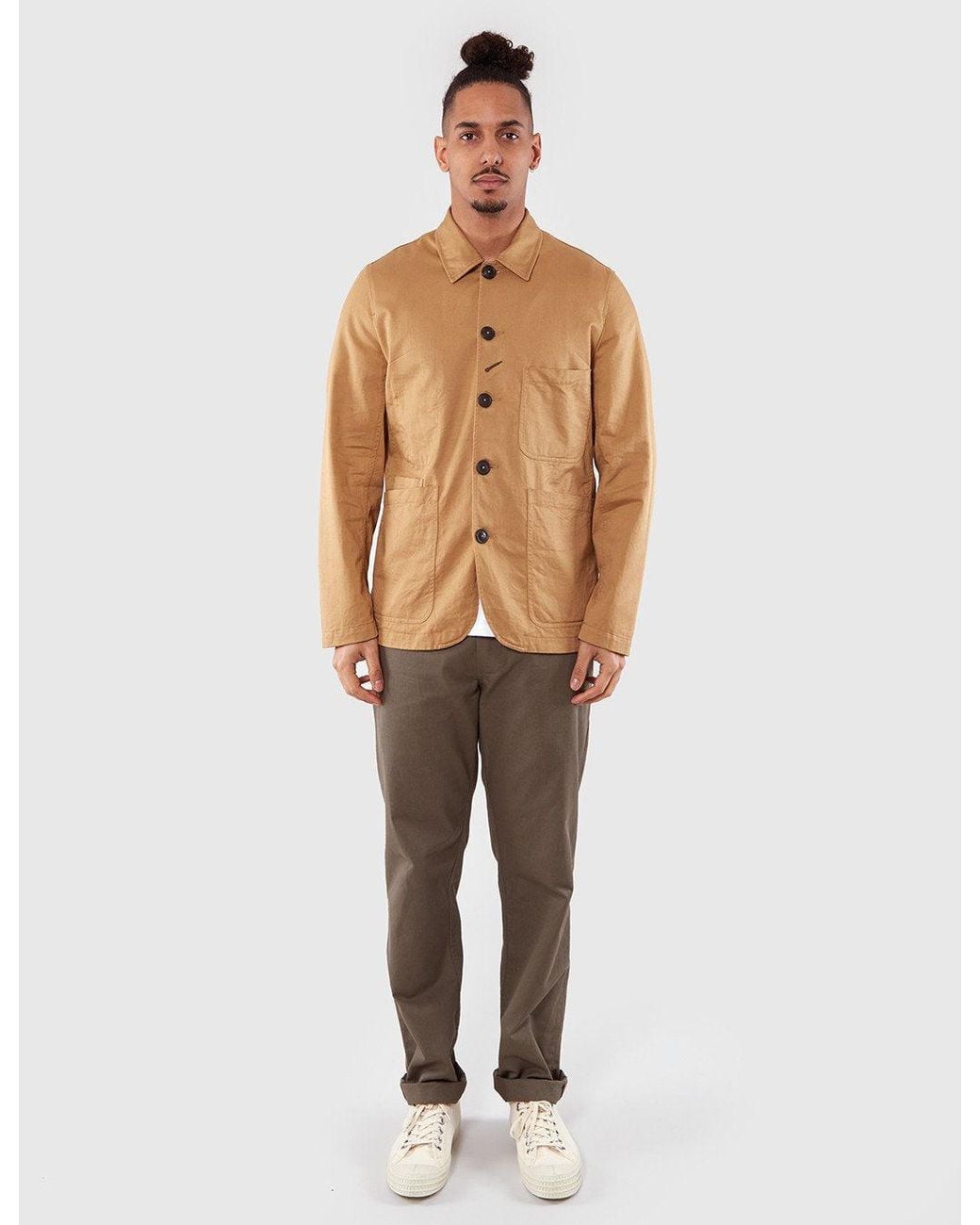Universal Works Natural Bakers Jacket for men