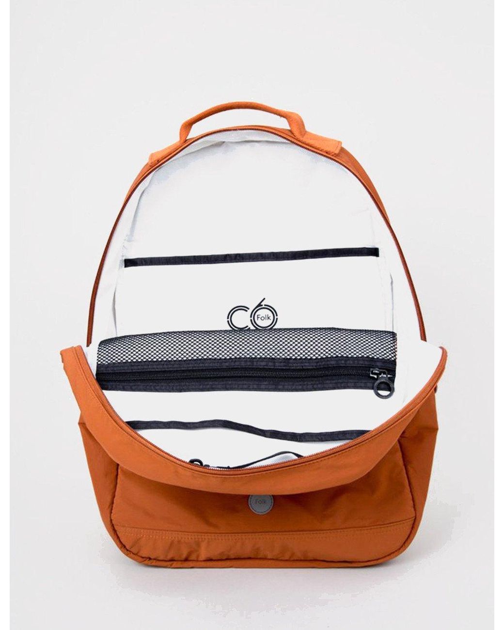 Folk Orange Folk New Simple Backpack for men
