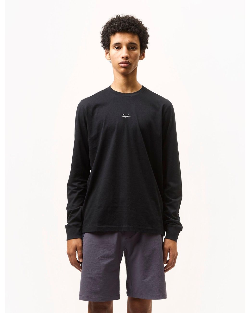 Rapha Black Long Sleeve T-Shirt (Cotton) for men