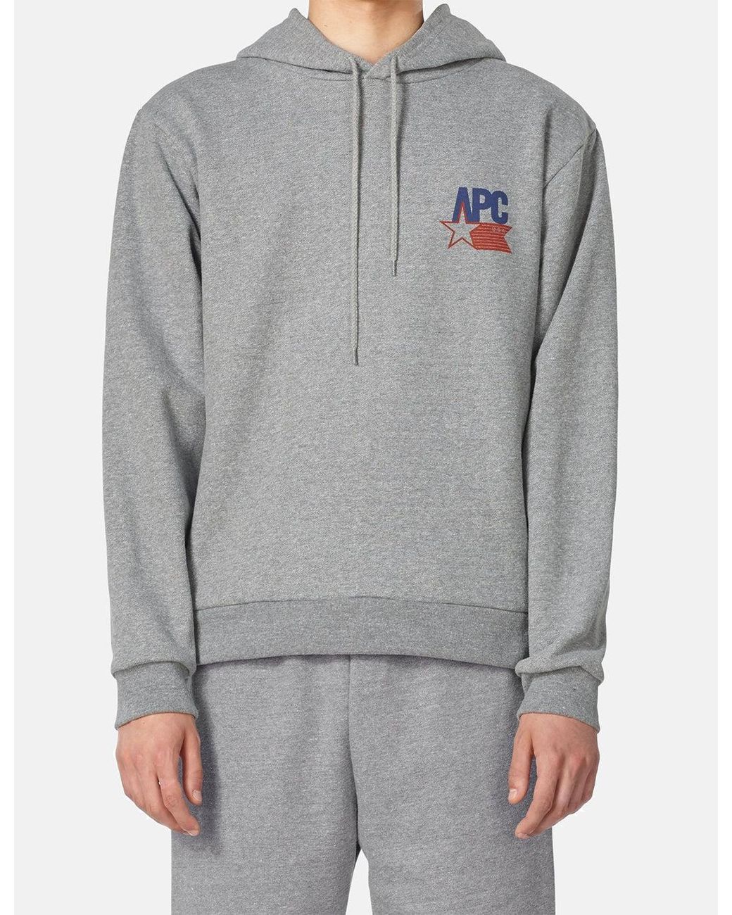 A.P.C. Gray Bernardo Hoodie for men