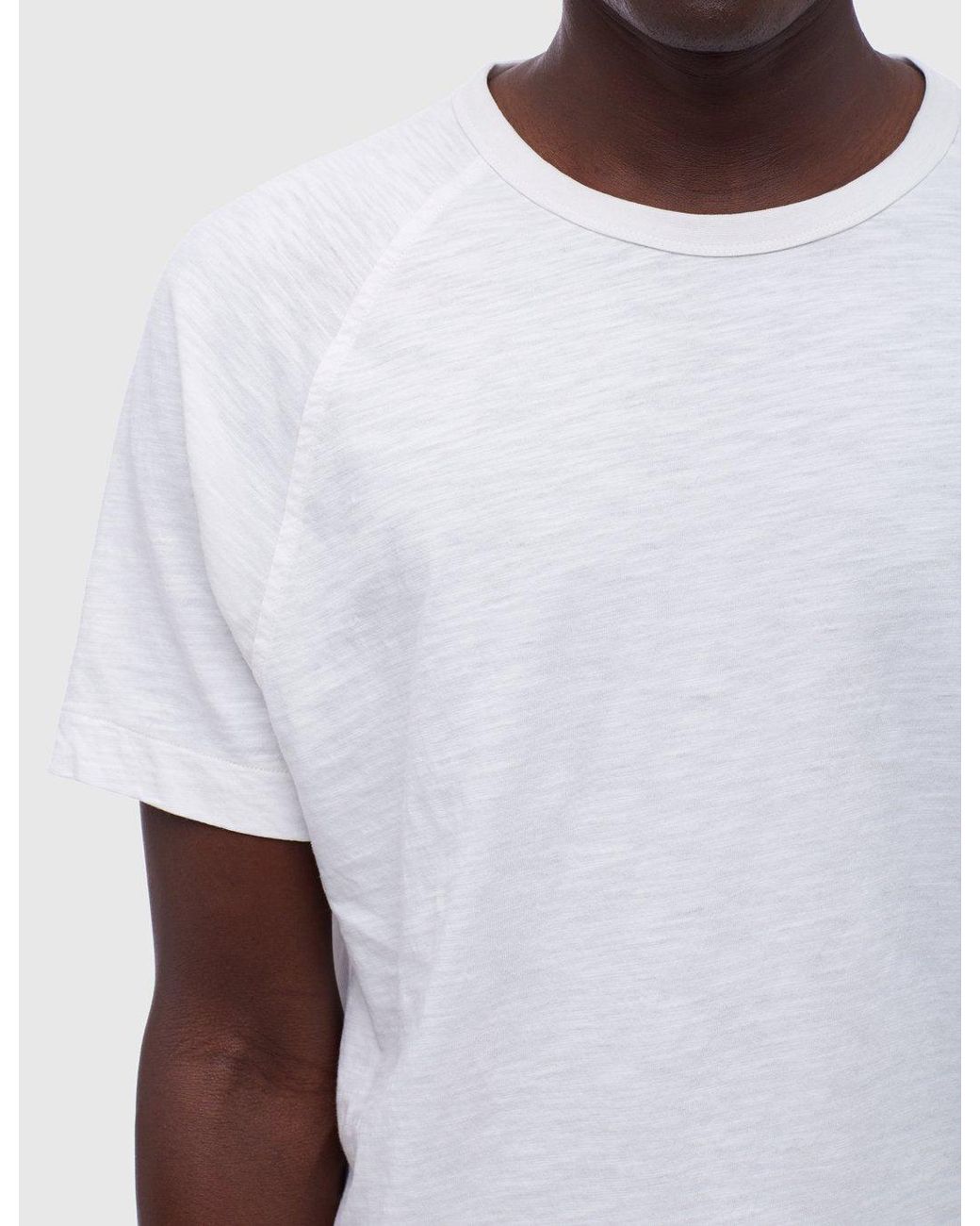 YMC White Television Raglan T-Shirt for men