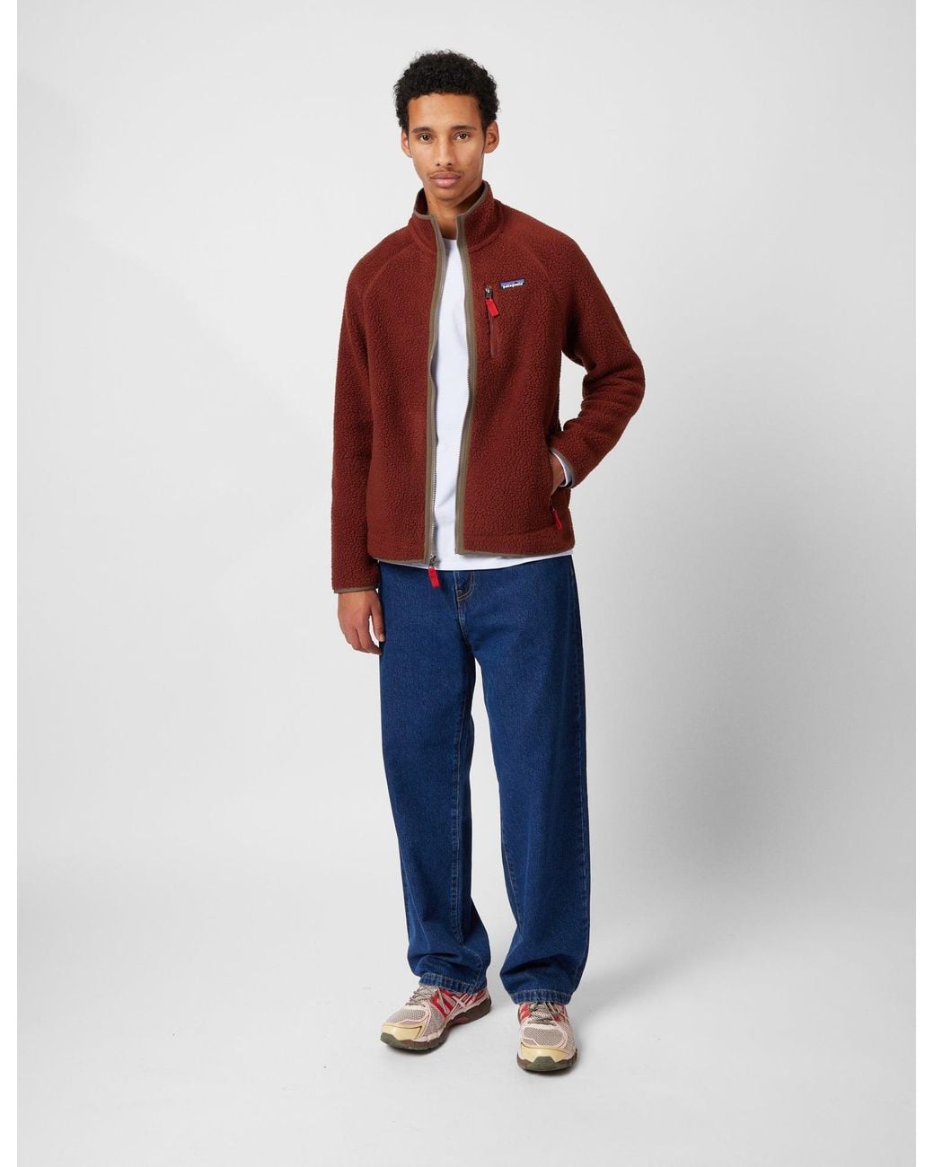 Patagonia Red Retro Pile Fleece Jacket for men
