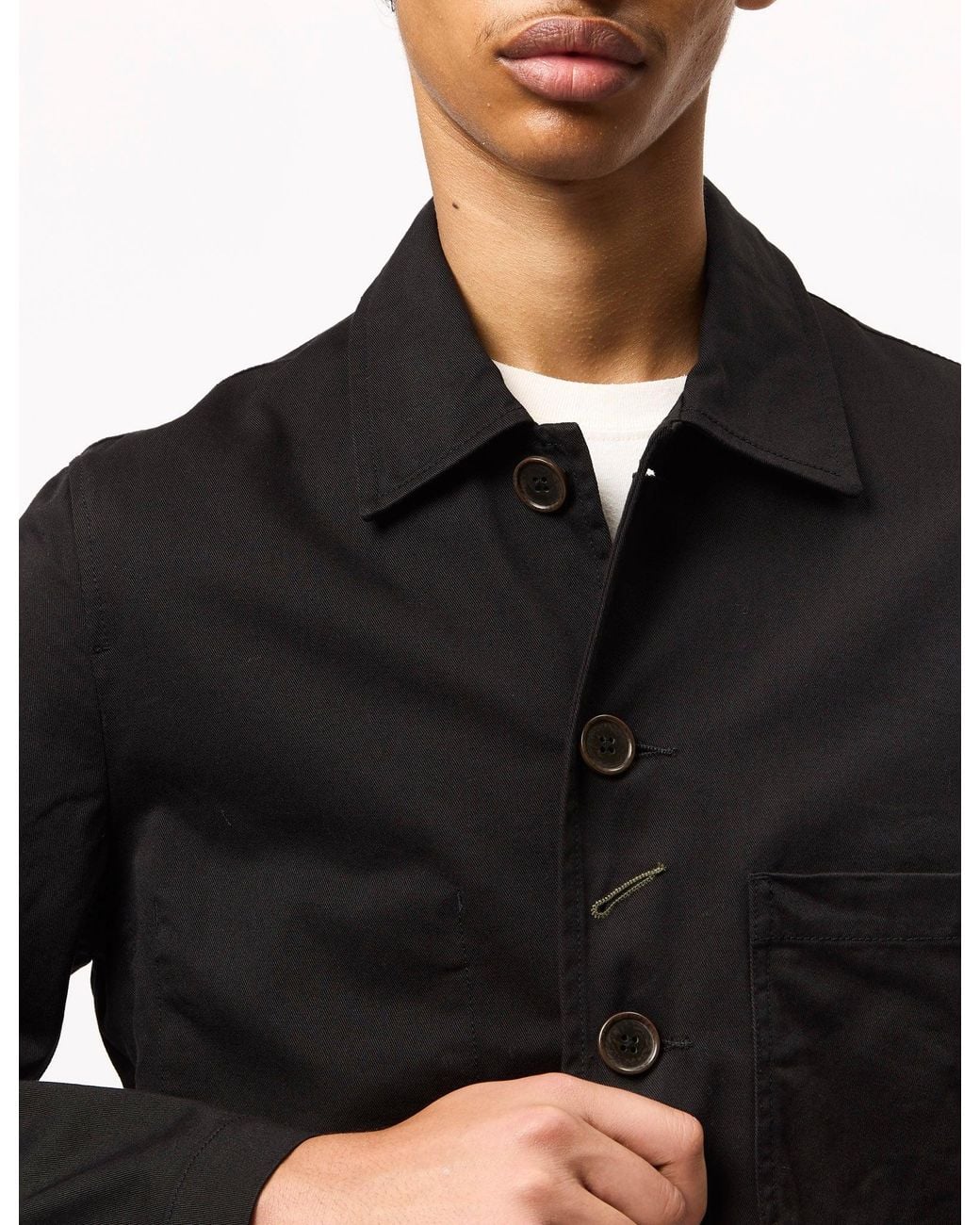 Universal Works Black Bakers Jacket (Twill) for men
